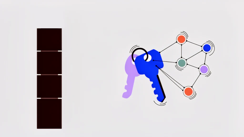 Four closed blocks beside user-held keys opening an interconnected system.